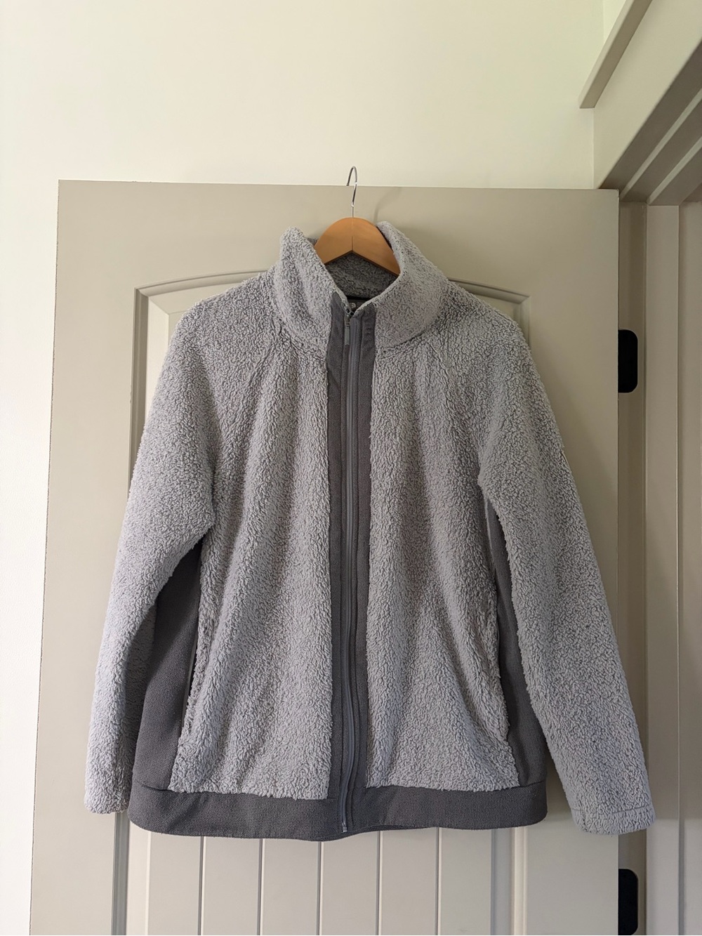 The North Face Osito Fleece Jacket Grey Full Zip Mock Neck Women's Size XL